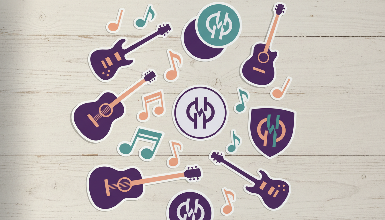 Aufkleber drucken für Musiker: Band Aufkleber & Musik Sticker professionell gestalten